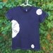 Women's Short Sleeve T-shirt (Circle) - Aizome/Japanese Natural Indigo Dye