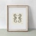 Mehndi style Seahorses Print 8"x10" -  from my Original Nautical Illustration