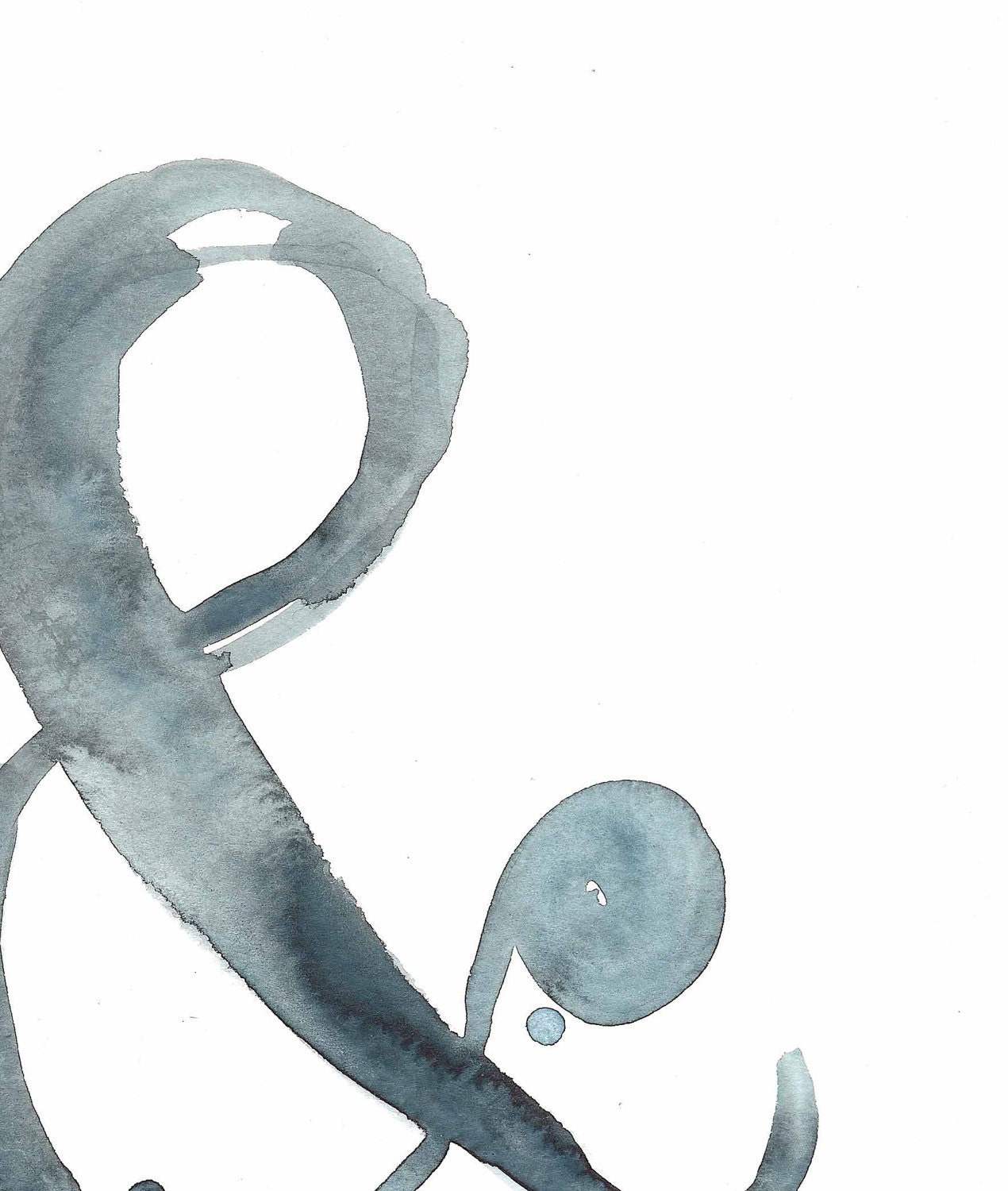 Ampersand Print - Watercolor & - Print from my Original Illustration - 5"x7"