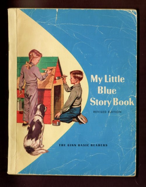 1957 My Little Blue Story Book Tom Betty and Susan by bookmonster