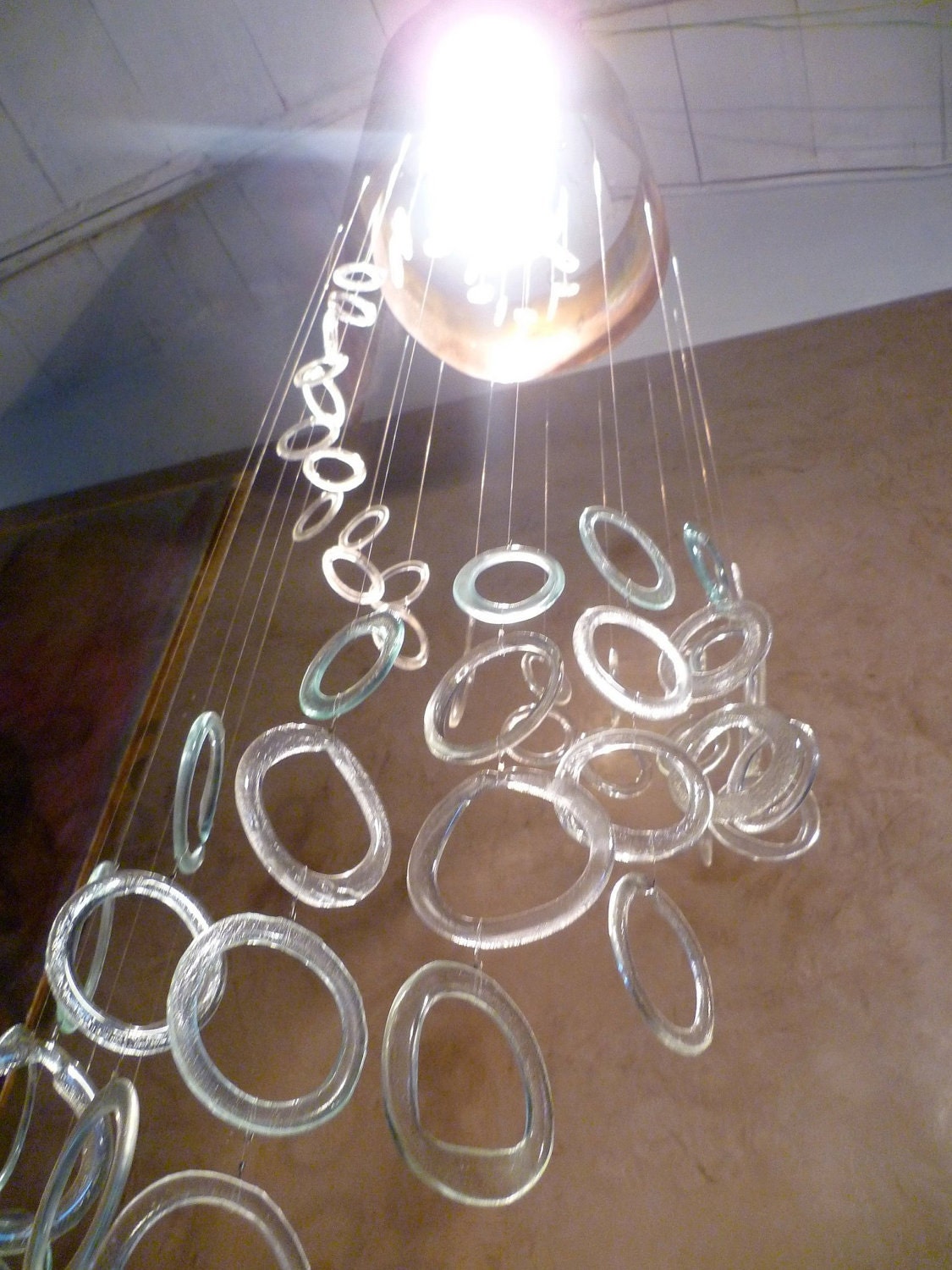 TWIRL Light installation - Ecological - Eco friendly - Recycled glass