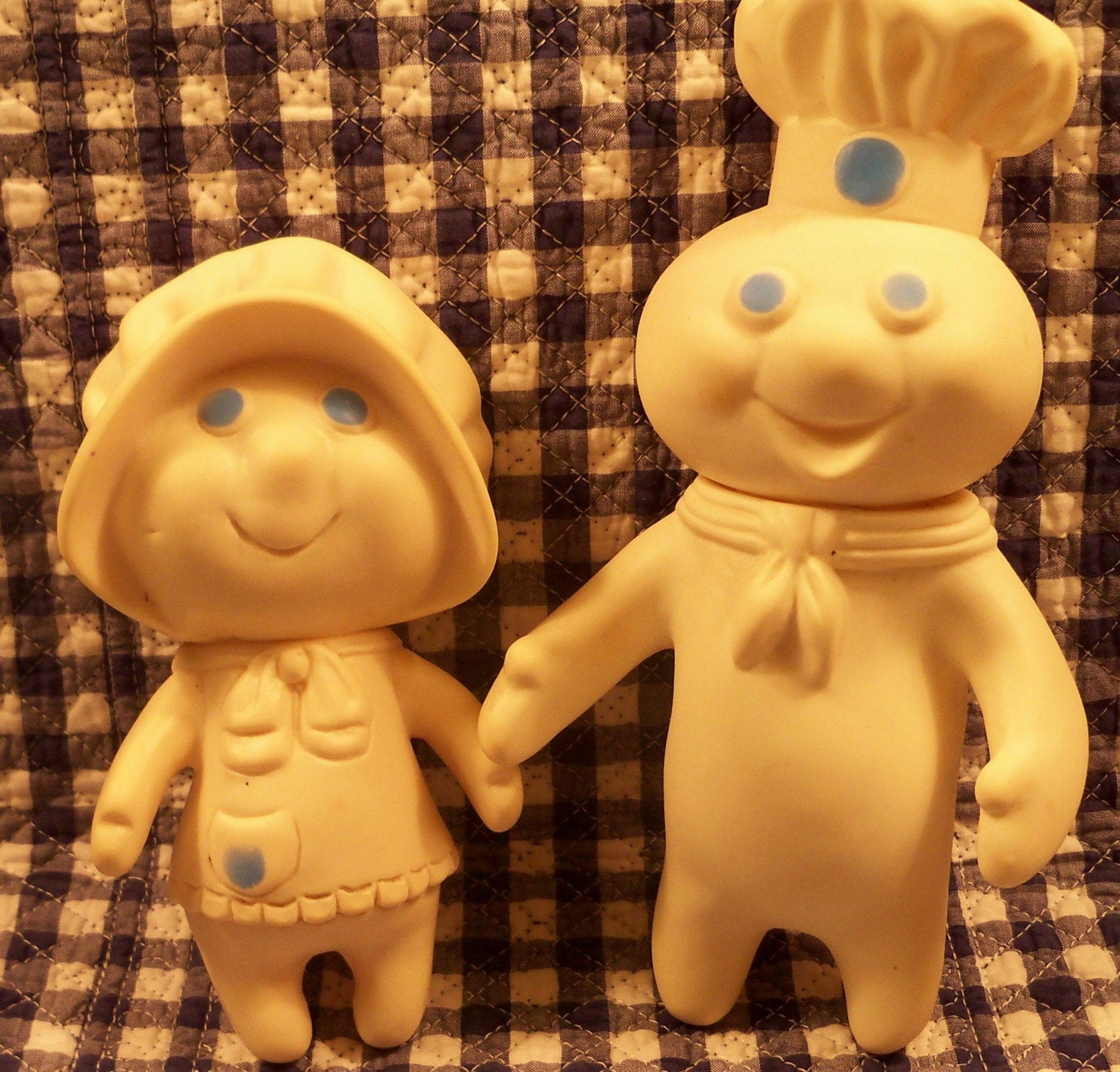 VINTAGE 1971 PILLSBURY DOUGHBOY AND 1972 POPPIN FRESH COLLECTIBLES