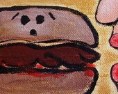 Cheesy Steak Horror ACEO