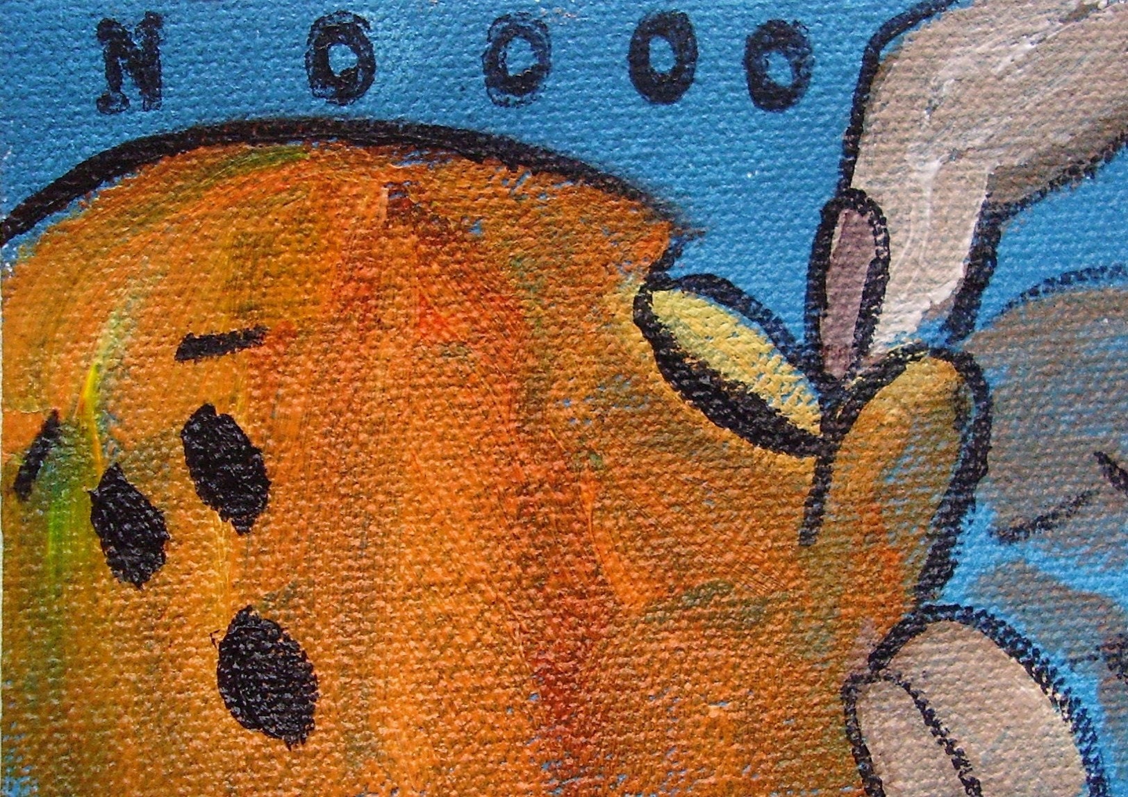 Orange You Scared of A Peeling Food Horror ACEO