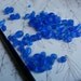 100 sea glass bead blue cobalt royal 2-10 mm glass beach beads collection