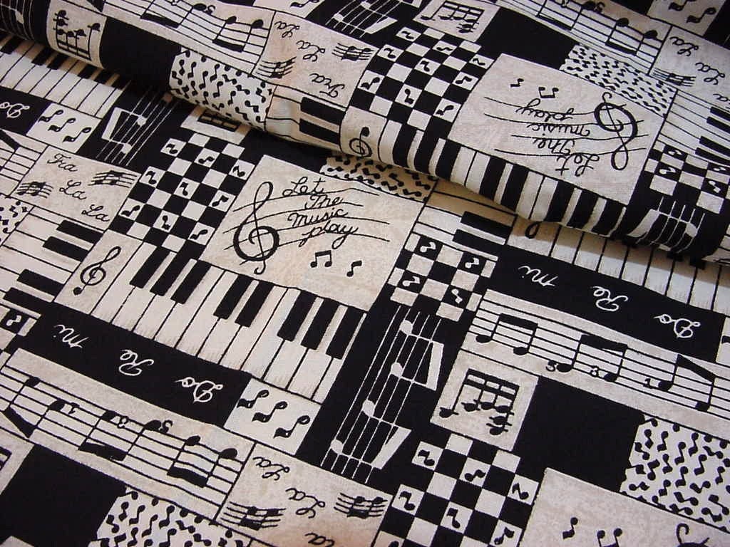 Music Notes Fabric