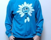 NATIVE AMERICAN feather CREW sweatshirt made in usa