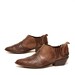 mens size 10.5 SOUTHWEST brown leather 80's UNIQUE ankle boots METAL heel plates