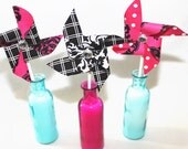 Fabric Pinwheels - The Ritz in Pink and Black Set of 3 Il_170x135