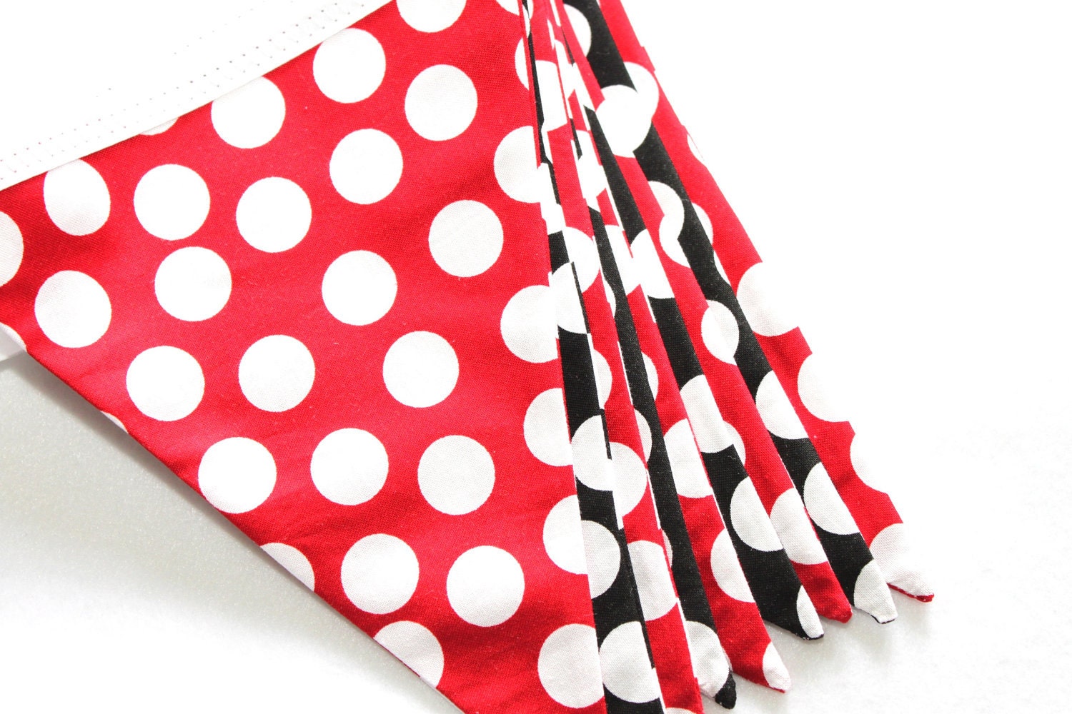 Large Fabric Bunting - Red and Black Dot Il_170x135