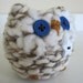 Plush Knit Owl- hand knitted baby boy night owl