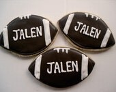 Football Sugar Cookies 1 dozen Party Favors Boy Birthday Baby Shower Father's Day