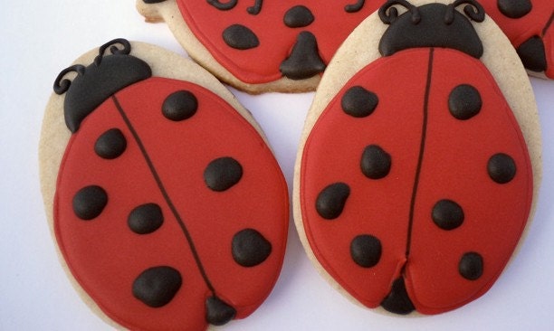Ladybug Cookies Birthday Party Favors Decorated Cookies Il_570xn