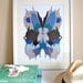IKAT USA Butterfly Print A3