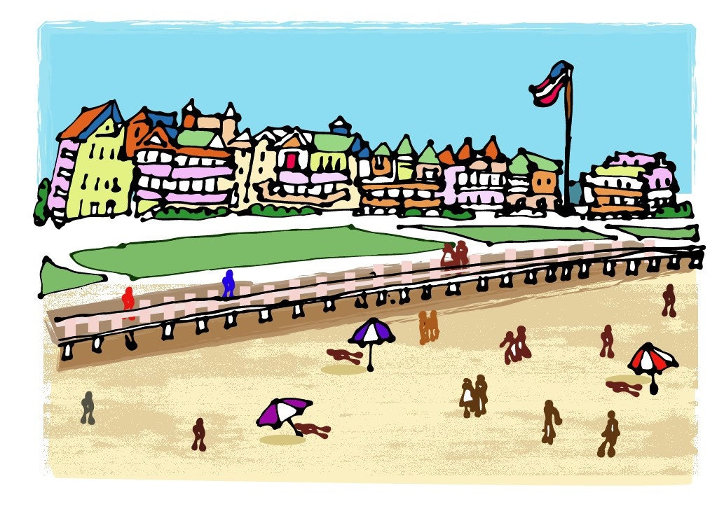 SUMMER AFTERNOON AT THE BEACH fine art print by SohoMike