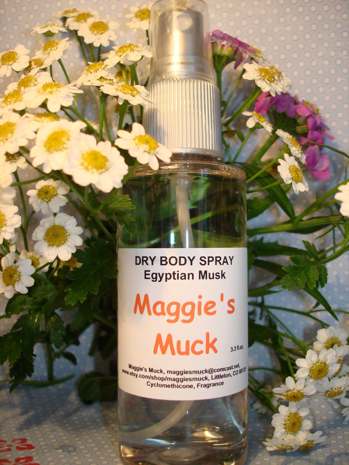 Dry Body Spray, Egyptian Musk 3oz.