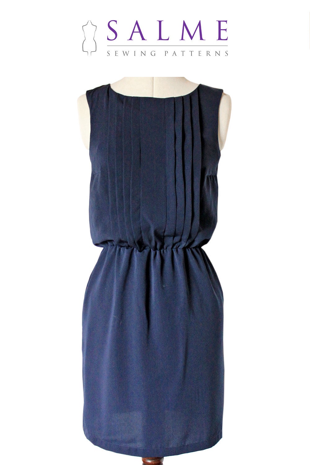 Sleeveless dress PDF pattern