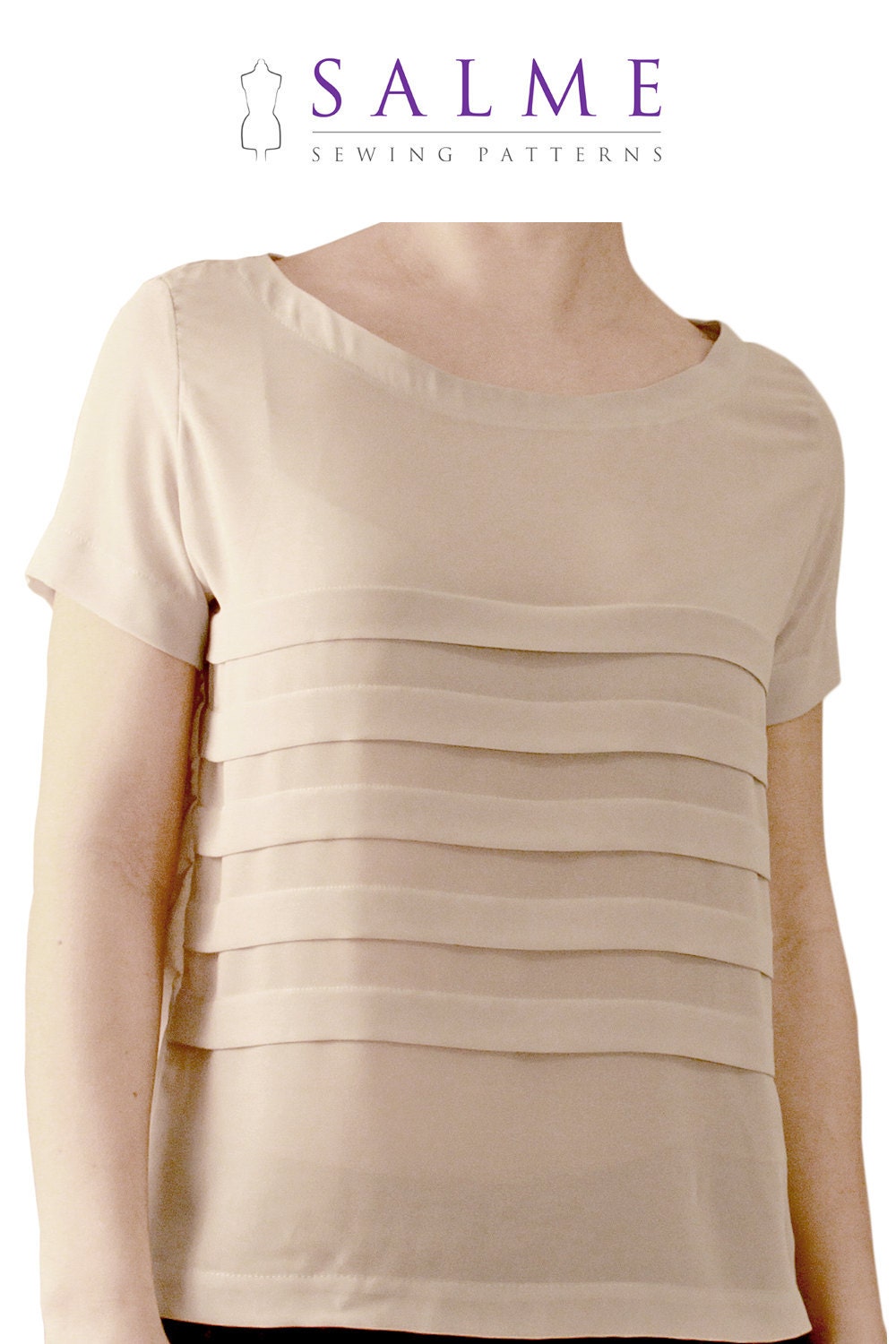 PDF Sewing pattern - Loose fitting pleated t-shirt