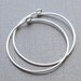 Sterling silver hoop, ear wire, earring finding, one inch 20g wire, two pieces