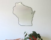 SALE / / / Wisconsin Mirror / Wall Mirror State Outline Silhouette