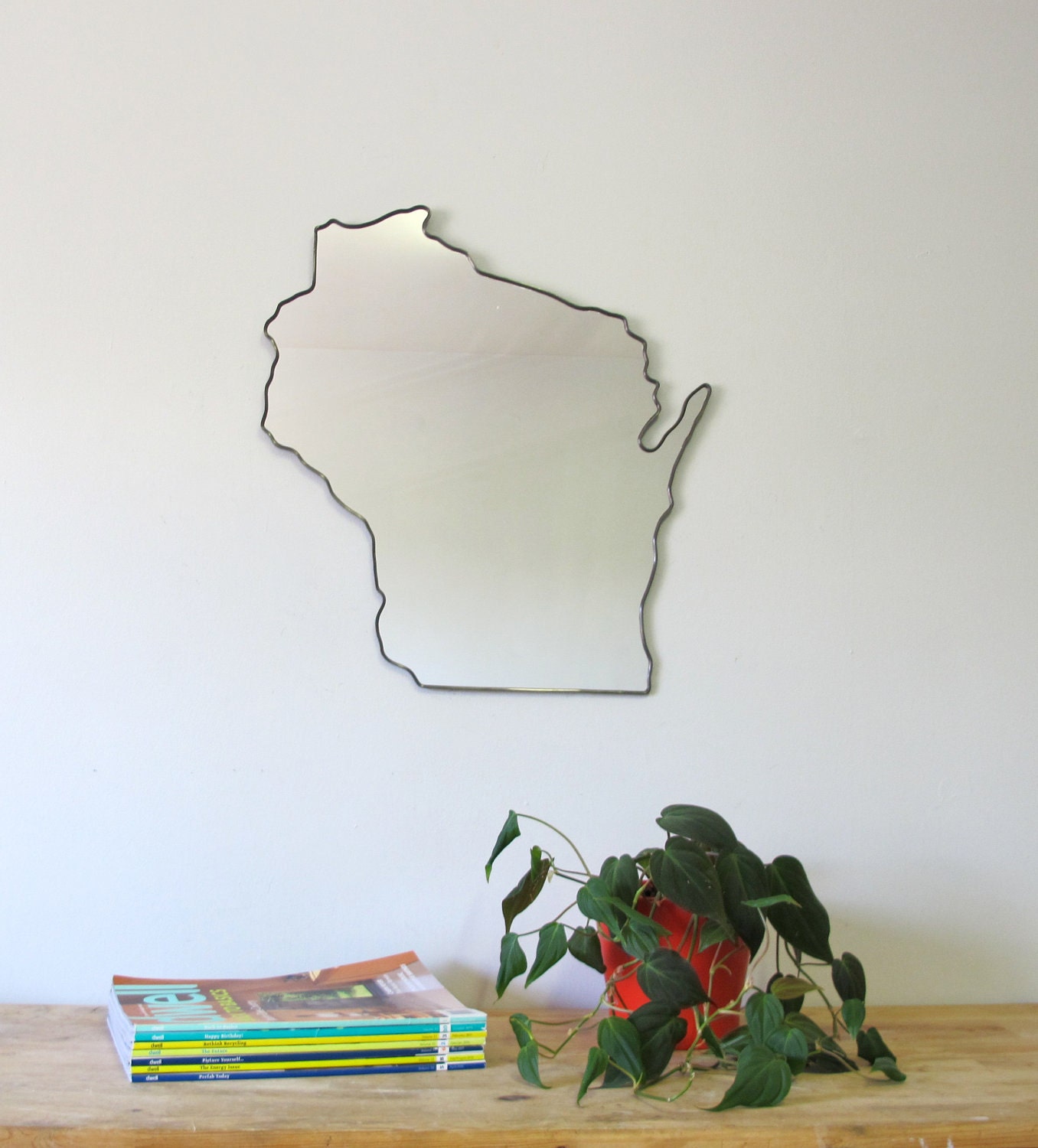 SALE / / / Wisconsin Mirror / Wall Mirror State Outline Silhouette