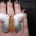 RESERVED Titanium Crystal Butterfly Ring