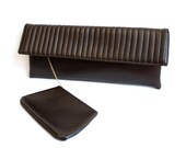 Vintage 1960's Leather Chocolate Brown Clutch