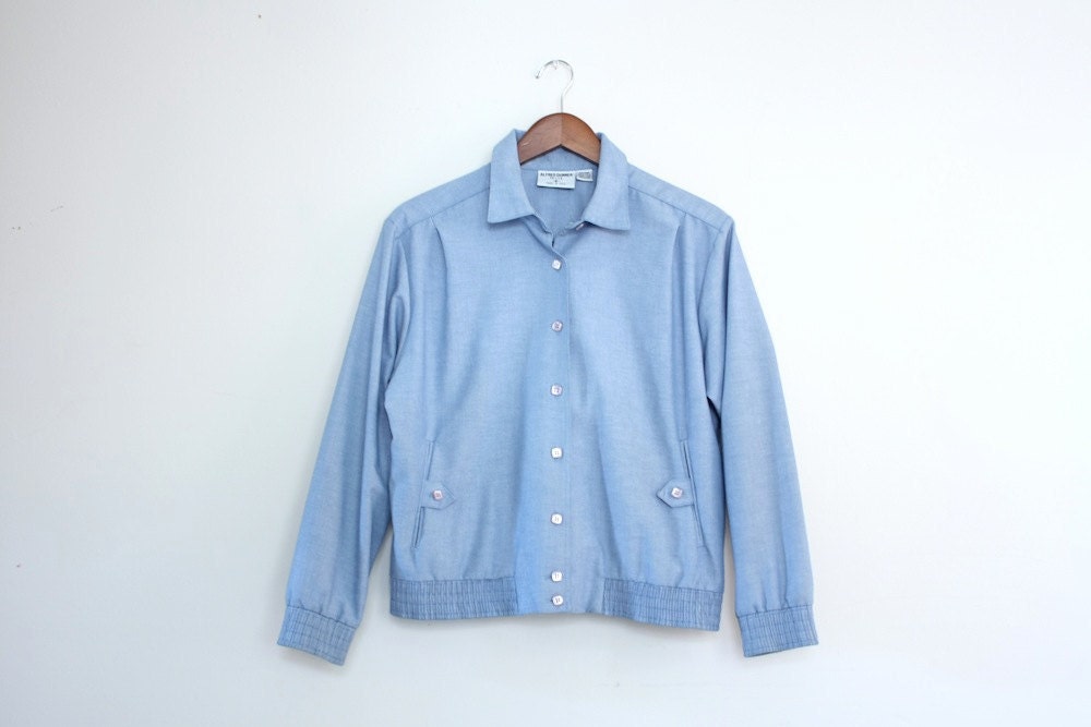Vintage 1980s Light Blue Jacket Size S/M