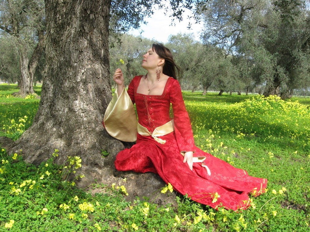 Wedding Dress Medieval Style Made To Order  OOAK
