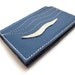 Business card blue leather Wallet Holder