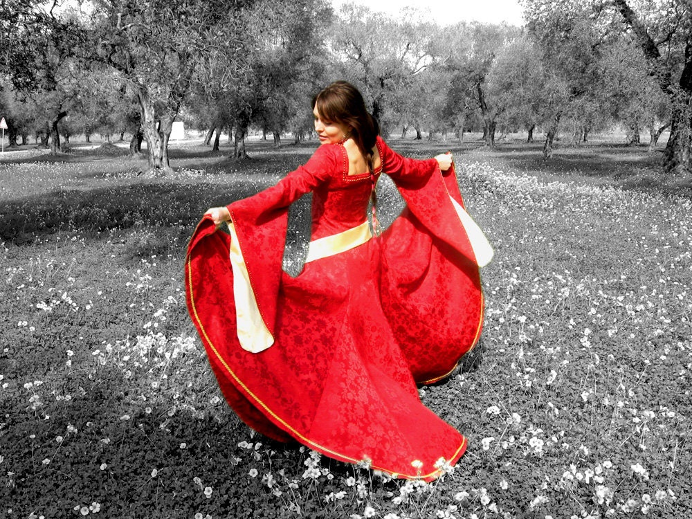 Wedding Dress Medieval Style Made To Order  OOAK