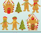 Gingerbread Village Cute Digital Clipart for Card Design, Scrapbooking, and Web Design Il_170x135