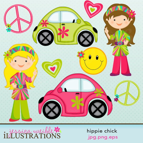 free clipart hippie girl - photo #9