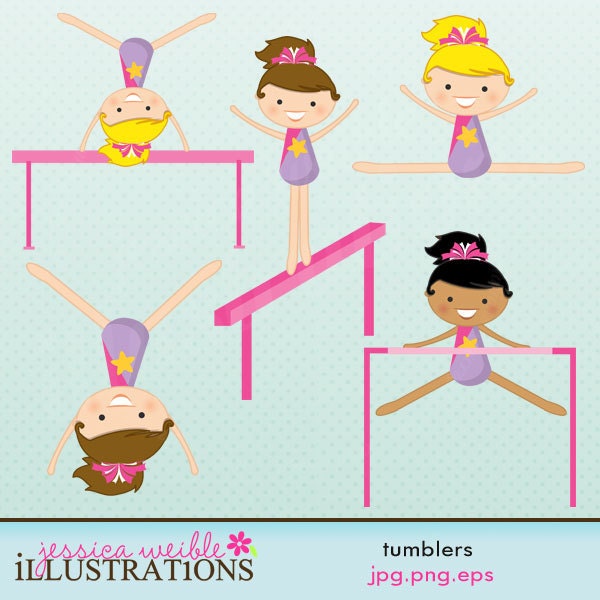 Tumblers Cute Digital Clipart for Card Design, Scrapbooking, and Web Design Il_570xn