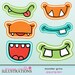 Monster Grins Cute Printable Birthday Party Favors