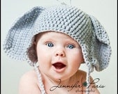 Elephant Hat PROP or GIFT Newborn to 18 Month sizes