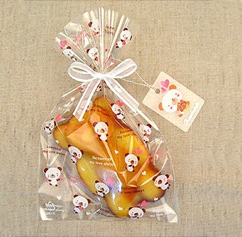 Heart Bear Cellophane Bags (20 bags)