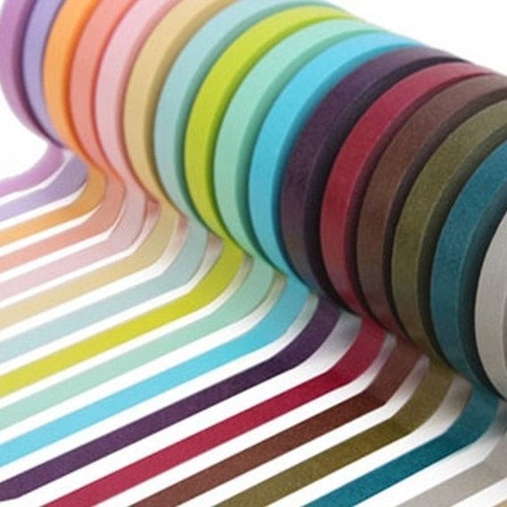 Bright and Turbid Colors 7 mm Masking Tape Set (20 pcs)