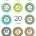 Bright and Turbid Colors 7 mm Masking Tape Set (20 pcs)