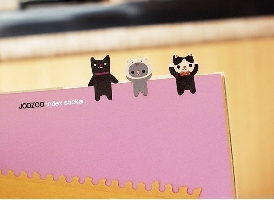 Black Zoo Index Sticker Set (2 sheets)