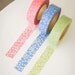 3 SET - Daisy Flower Adhesive Masking Tapes 0.6 inch (3 different colors)