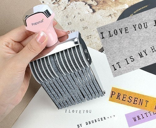 Perfect Alphabet Rolling Rubber Stamp