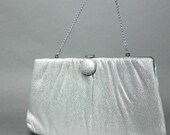 vintage 1960s Silver Lamé Evening Bag