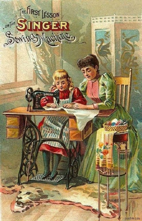 Singer Sewing Machine Digital Art Image Downloadable Printable