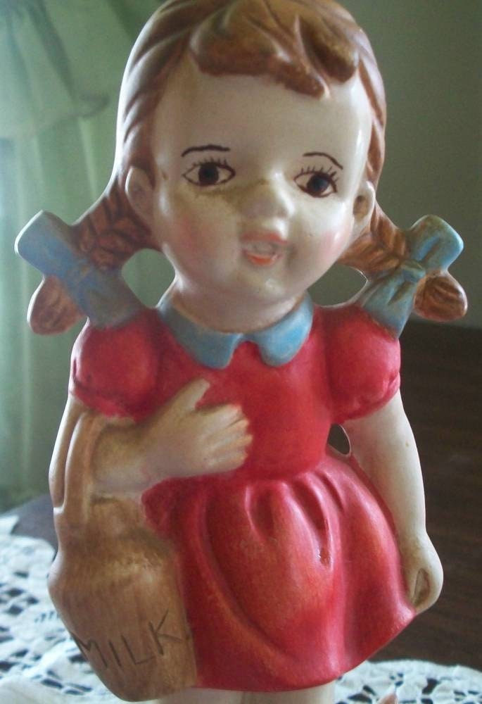 Girl and Boy Reproduction Hummel 8 inch Ceramic Figurines