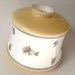 Vintage Glass Light Shade or Lampshade in Yellow and Blue with Floral Design