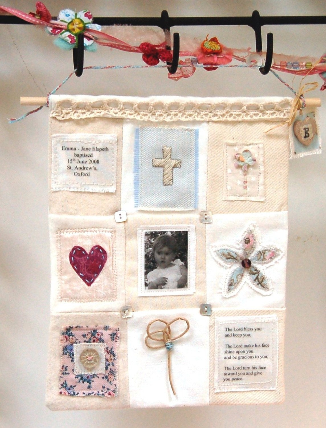 Embroidered Memory Hanging (Girl)