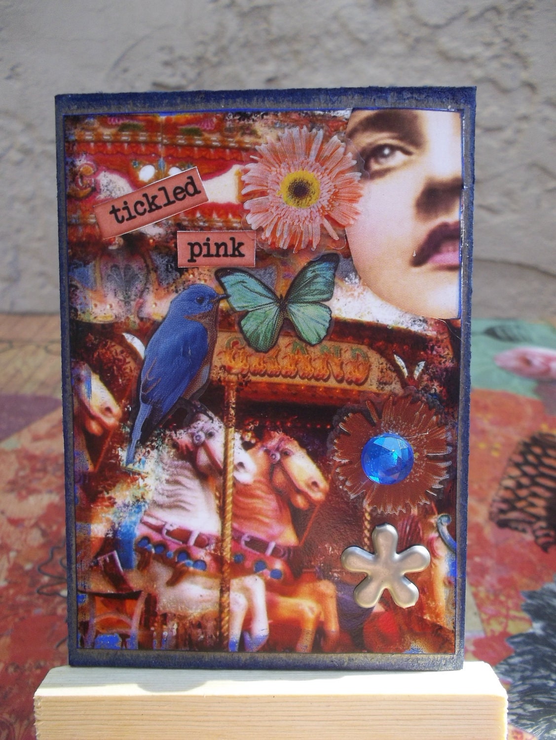 Tickled Pink Another Colorful And Eclectic ACEO Artist Trading Card