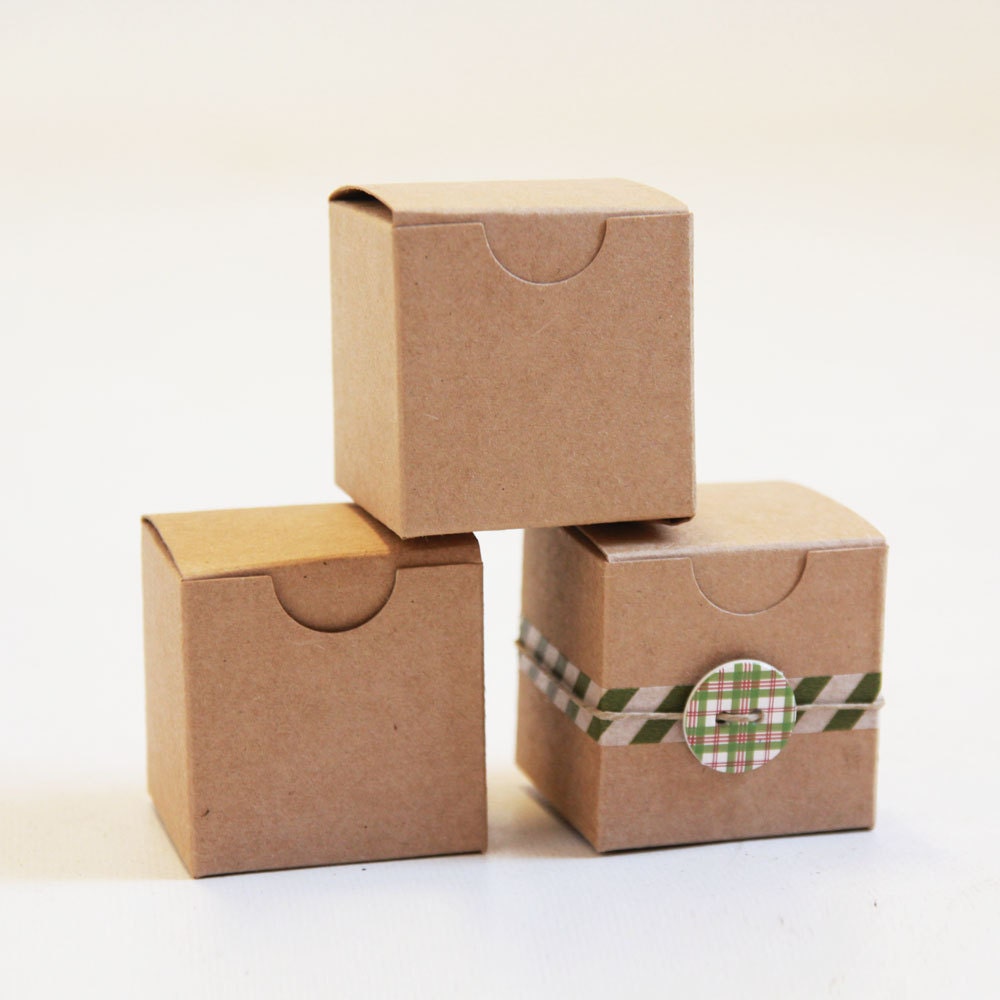 100- 2 x 2 x 2 Kraft Natural Gift Box