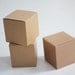30- 4x4x4 inch Kraft Gift Boxes -Kraft Pinstripe or Solid Surface